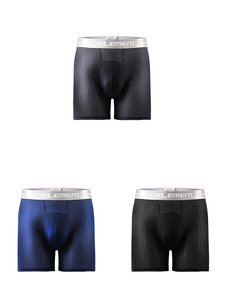 3 Pack Men's Breathable Boxers Briefs