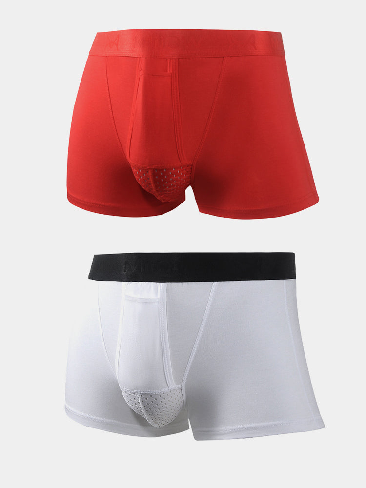 Aoelemen 2 Pack Separate Dual Support Pouch Men's Underwear