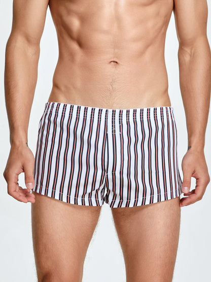 Men's Color Stripes Boxers With Fly