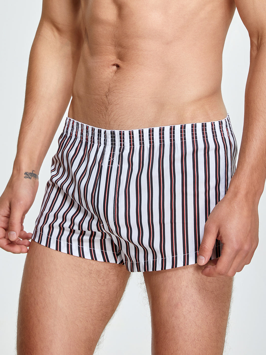 Men's Color Stripes Boxers With Fly