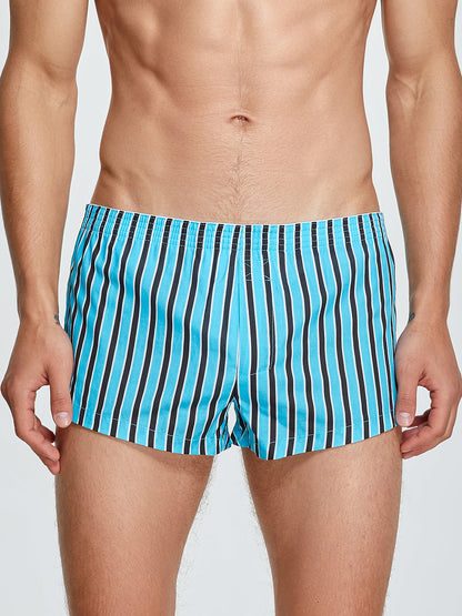 Men's Color Stripes Boxers With Fly