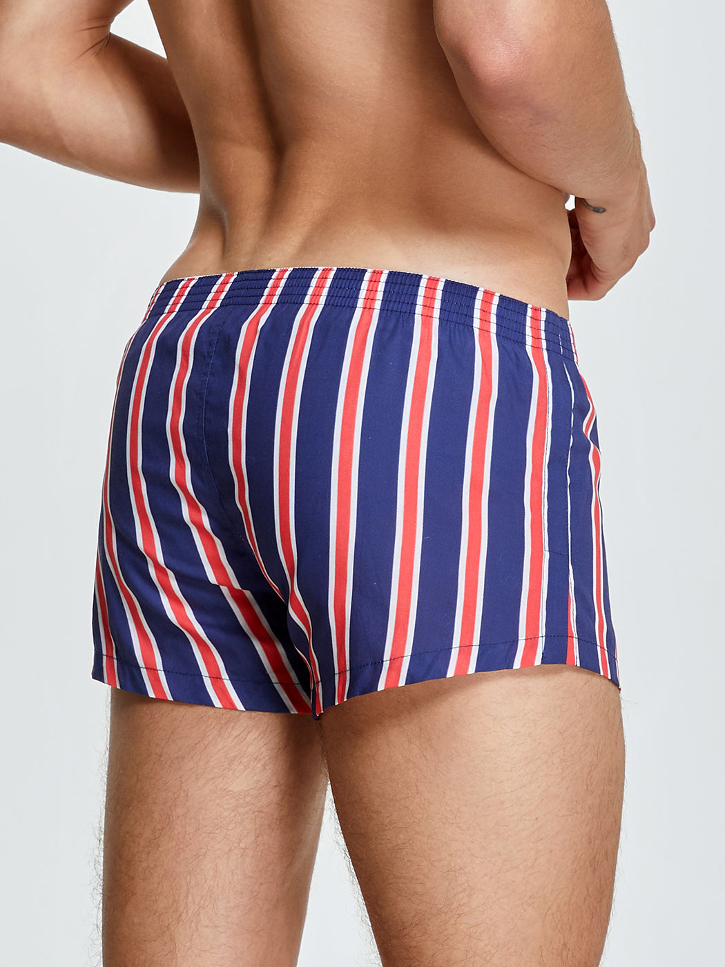 Men's Color Stripes Boxers With Fly