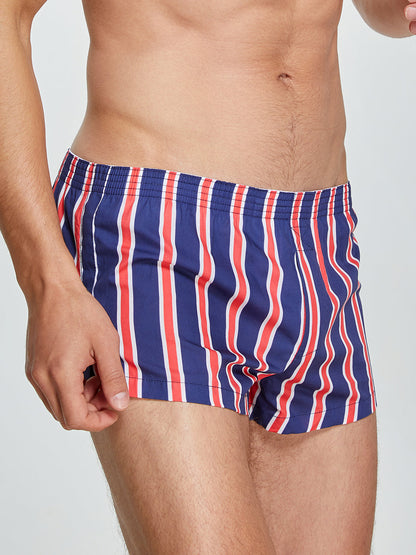Men's Color Stripes Boxers With Fly