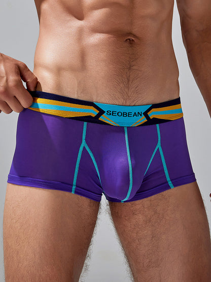 Men's Sport Splicing Lines Trunks