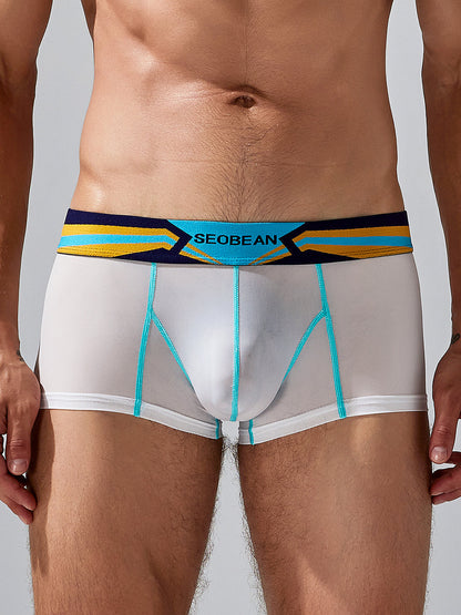 Men's Sport Splicing Lines Trunks