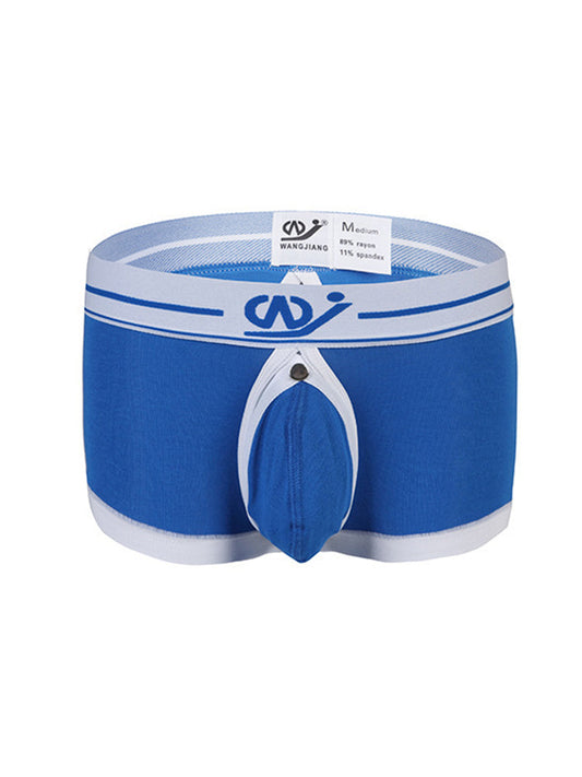 2 Pack Men's Large Pouch Back Opening Sexy Trunks
