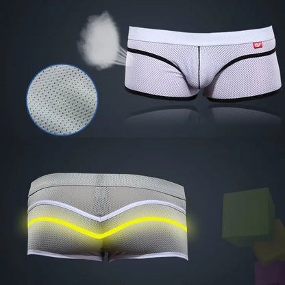 2 Pack Breathable Mesh Lightweight Summer Men's Boxer Briefs