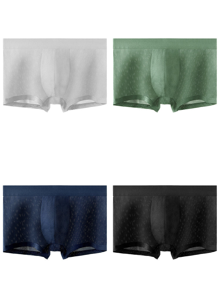 4 Pack Men's Thin Ultra Breathable Mesh Trunks