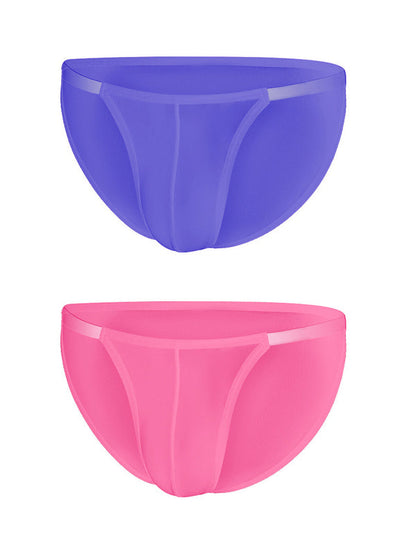 Sexy Spliced Transparent Belt Bikini For Men