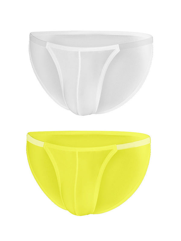 Sexy Spliced Transparent Belt Bikini For Men