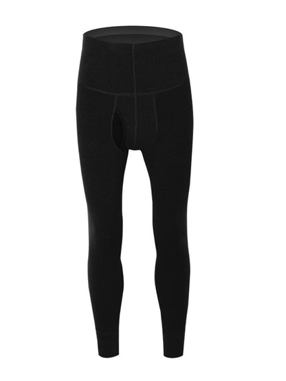 Men's High Waist Plus Fleece Cotton Warm Pants with  with Fly