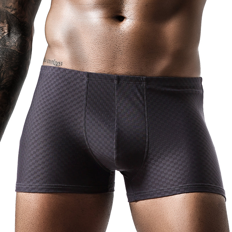 Breathable Grid Ice Silk Men's Underwear