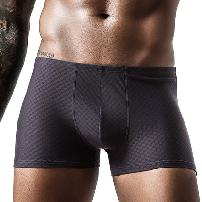 Breathable Grid Ice Silk Men's Underwear