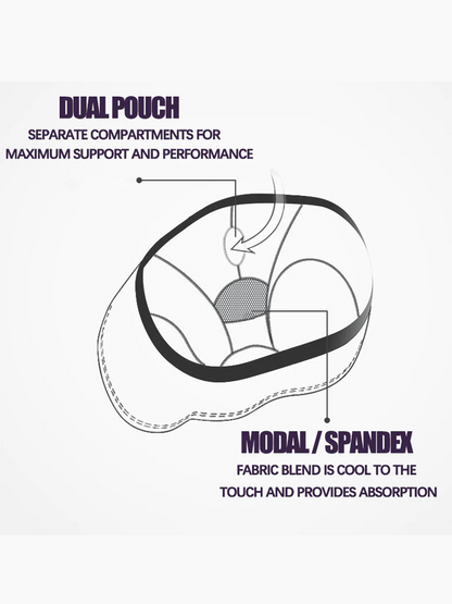 Aoelemen 2 Pack Modal Stretch Separate Pouch Boxer Briefs
