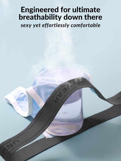 3 Pack Men's Contoured Pouch Ice Silk Thong