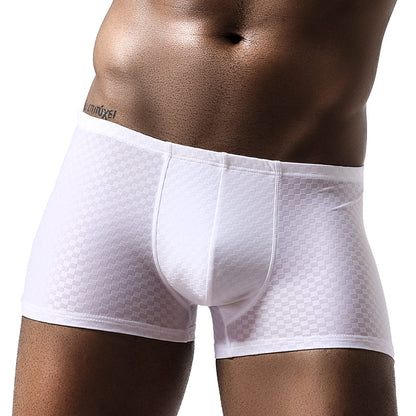 Breathable Grid Ice Silk Men's Underwear