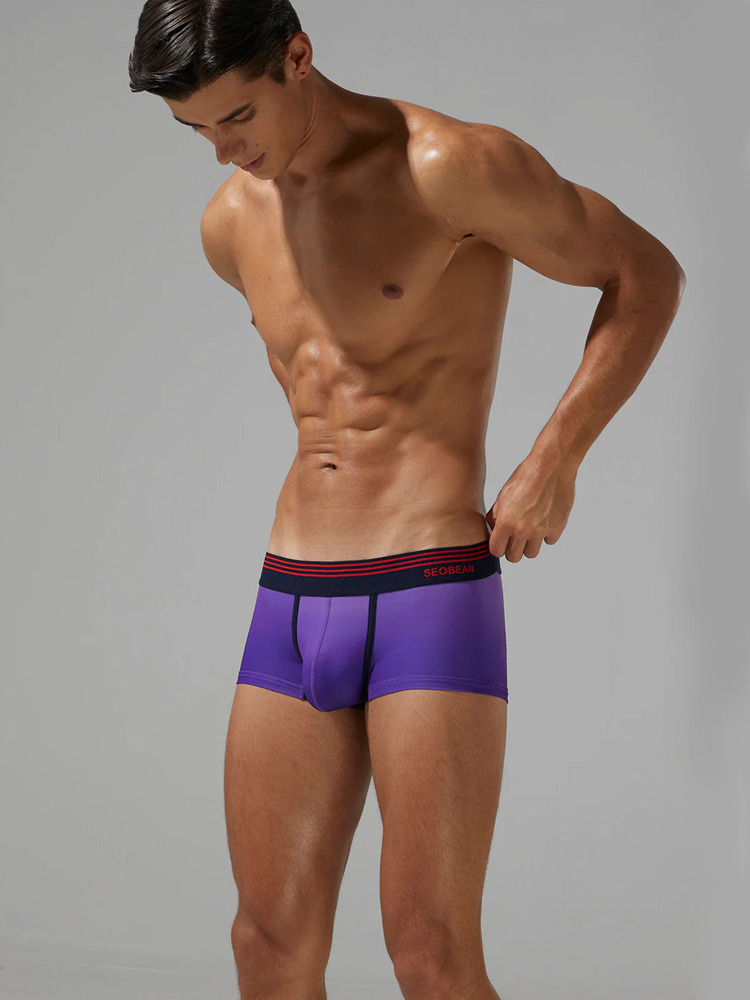 Men's Spliced Lines Trunks in Ombre