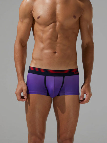 Men's Spliced Lines Trunks in Ombre