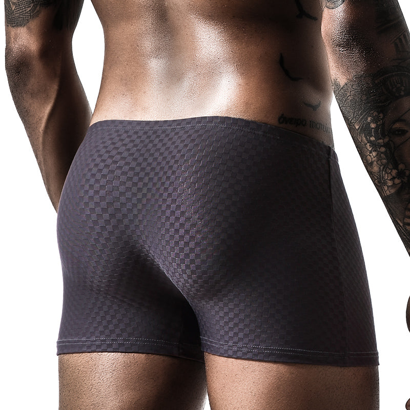 Breathable Grid Ice Silk Men's Underwear