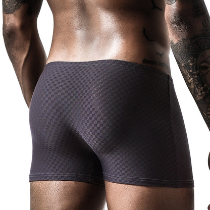 Breathable Grid Ice Silk Men's Underwear