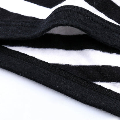 Men's Striped Cotton Sports Boxer Briefs