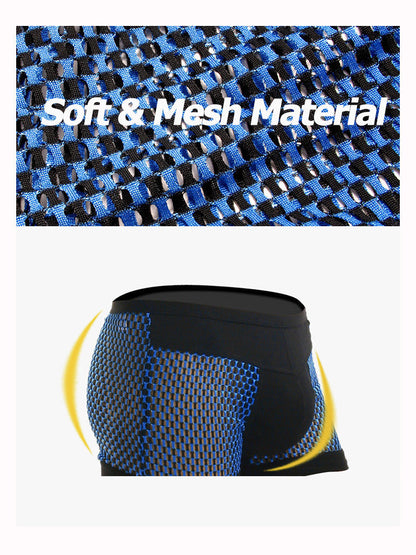 Men's Mesh Breathable Fabric Boxer Ultra-Thin Trunks