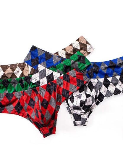 Men's Low-Rise U-Convex Print Thong