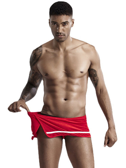 Men's Stylish Homewear Cotton Toweling Side Slit Shorts