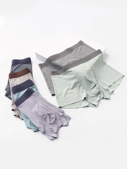 2 Pack Men's U Convex Pouch Trunks