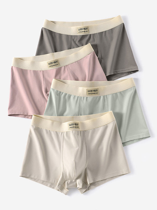 3 Pack Men's Cotton Mid-Rise Breathable Sports Tights Men's Boxer Briefs
