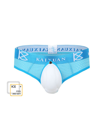 2 Pack Men's Breathable Mesh Removable U-Shaped Pocket Thongs