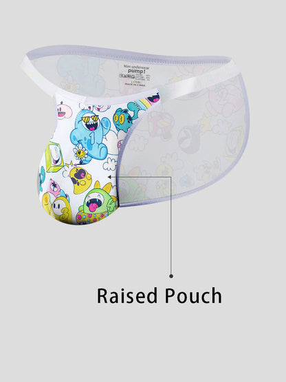 2 Pack Men's Trendy Printed Cartoon Comfortable and Breathable Bikini