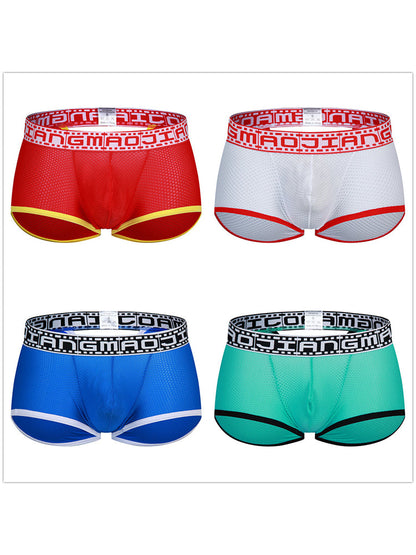 2 Pack Men's Breathable Large Pouch Mesh Fitness Trunks