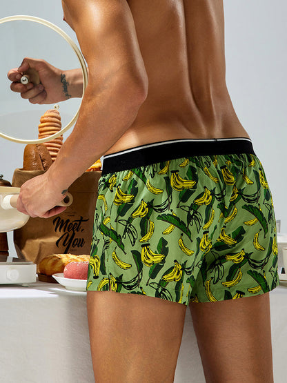 Men's Loose-Fit Printed Cotton Boxers
