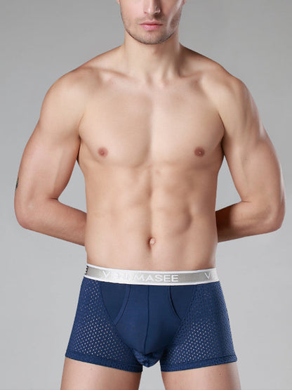 Men's Mesh Separate Pouch Trunks With Fly