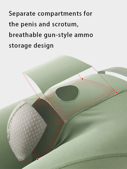 2 Pack Men's Gun Bullet Separation Casual Sports Breathable Cotton Mid-Rise Midway Briefs