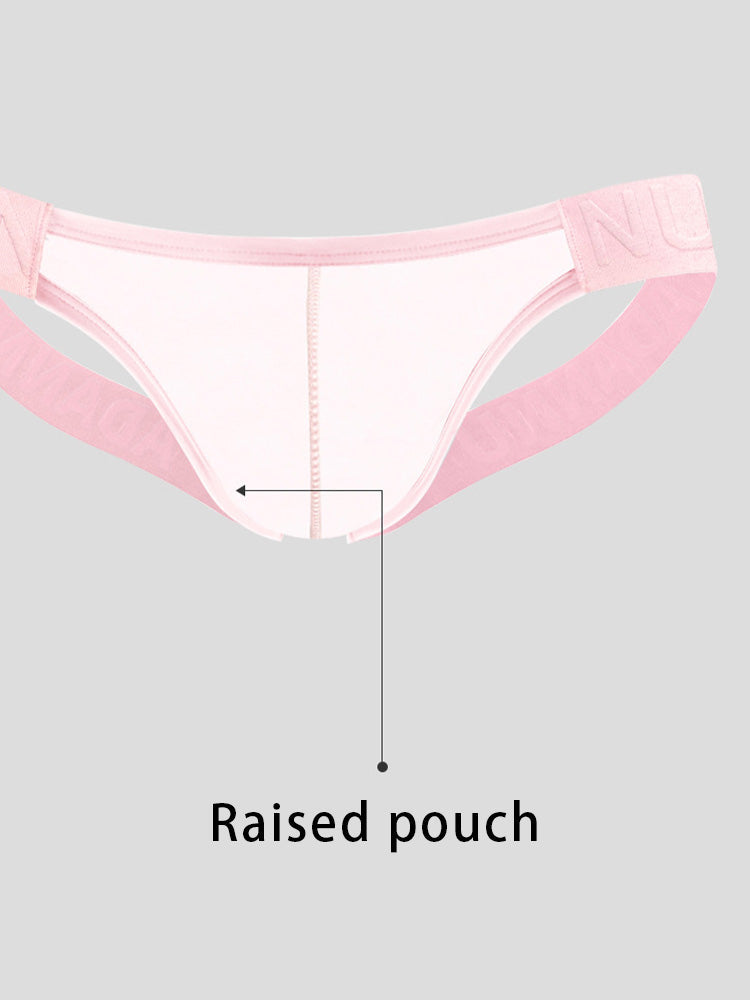 2 Pack Men's Nylon Semi-Transparent Sexy Jockstrap