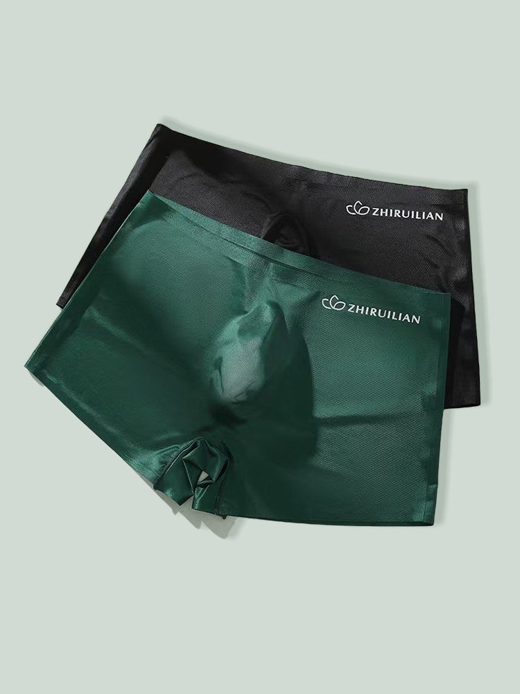 2-pack Men's Translucent Seamless 3D Pocket Boxer Briefs