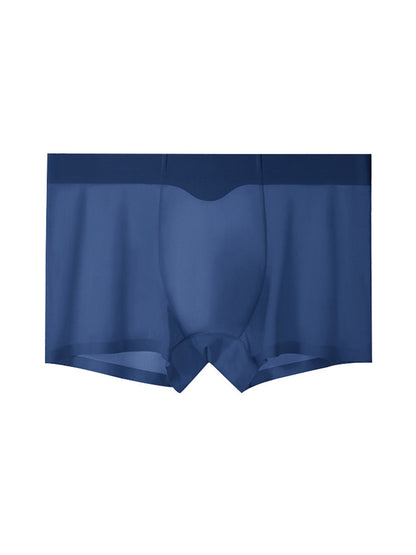 3-pack Men's Ice Silk Sexy 3D Stamped Pouch Boxer Briefs