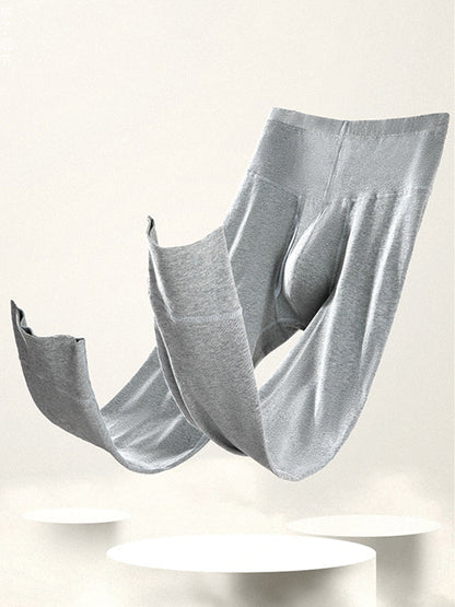 Men's High-rise Cotton Thermal Bottoms With Fly