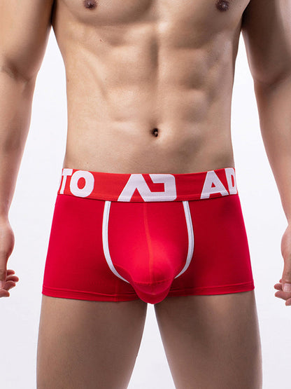 Men's Gun and Bullet Separation Large Pouch U-Convex 3D Cut Loose Trunks