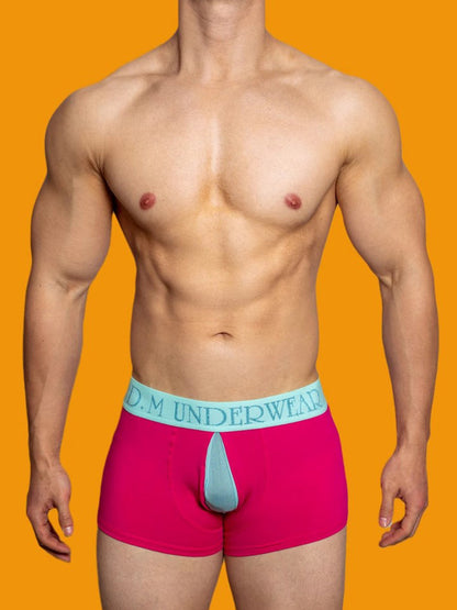 2 Pack Men's Mesh Transparent Open-Cut Cotton Mesh Trunks