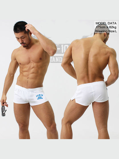 Men's DM Printed Lettering Low Waist Sexy Cotton Boxer Shorts