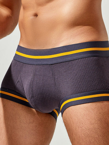 2 Pack Men's Spliced Color Trunks with Functional Fly