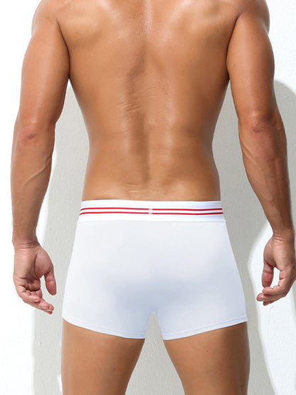 3 Pack Men's Solid Color Sports Breathable Cotton Large Pouch Boxer Briefs