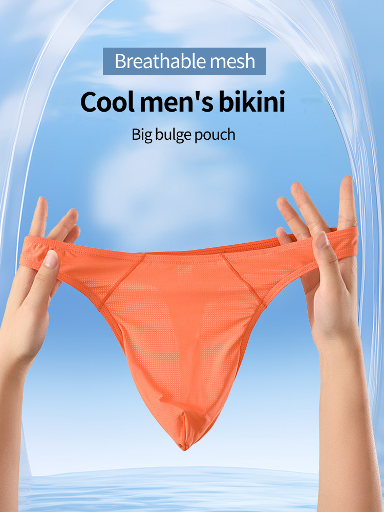 3-pack Men's Low Waist Sexy Mesh Thong