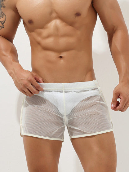 Men's Sexy See Through Mesh Boxer Shorts