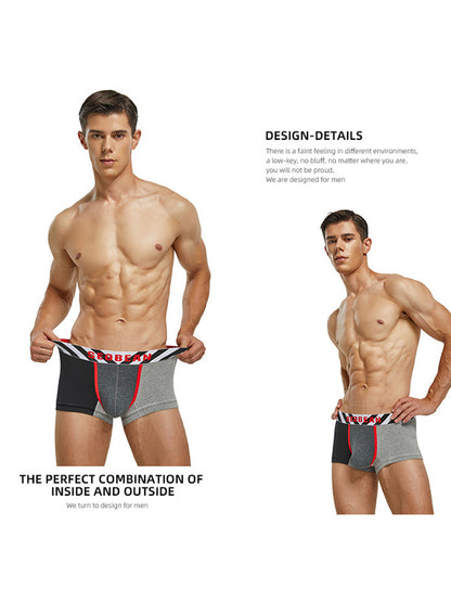 2-pack Men's Colorblock Cotton Boxer Briefs