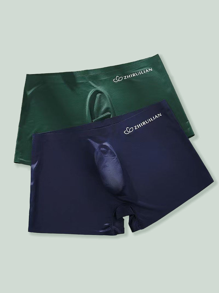 2-pack Men's Translucent Seamless 3D Pocket Boxer Briefs