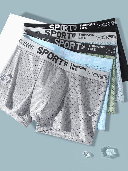 6 Pack Men's Contour Pouch Mesh Trunks